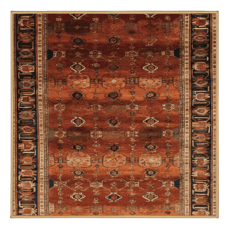 Tapis brun lavable à la machine, Carré 4 pi