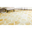 Tapis géométrique touffeté à la main en coton / laine doré / ivoire-810449687