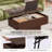38.2" Lift Top Coffee Table With Storage And Led Lights, Modern Fluted Coffee Table For Living Room, Mid Century Rectangular Wooden Tea Table, Smart Lift Up Center Table For Apartment Or Office-1883832476