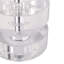 Lampe de table élégante en cristal cylindrique empilé pour salon - Lampe de chevet ou de bureau moderne pour chambre - 71 cm, cristal transparent et blanc