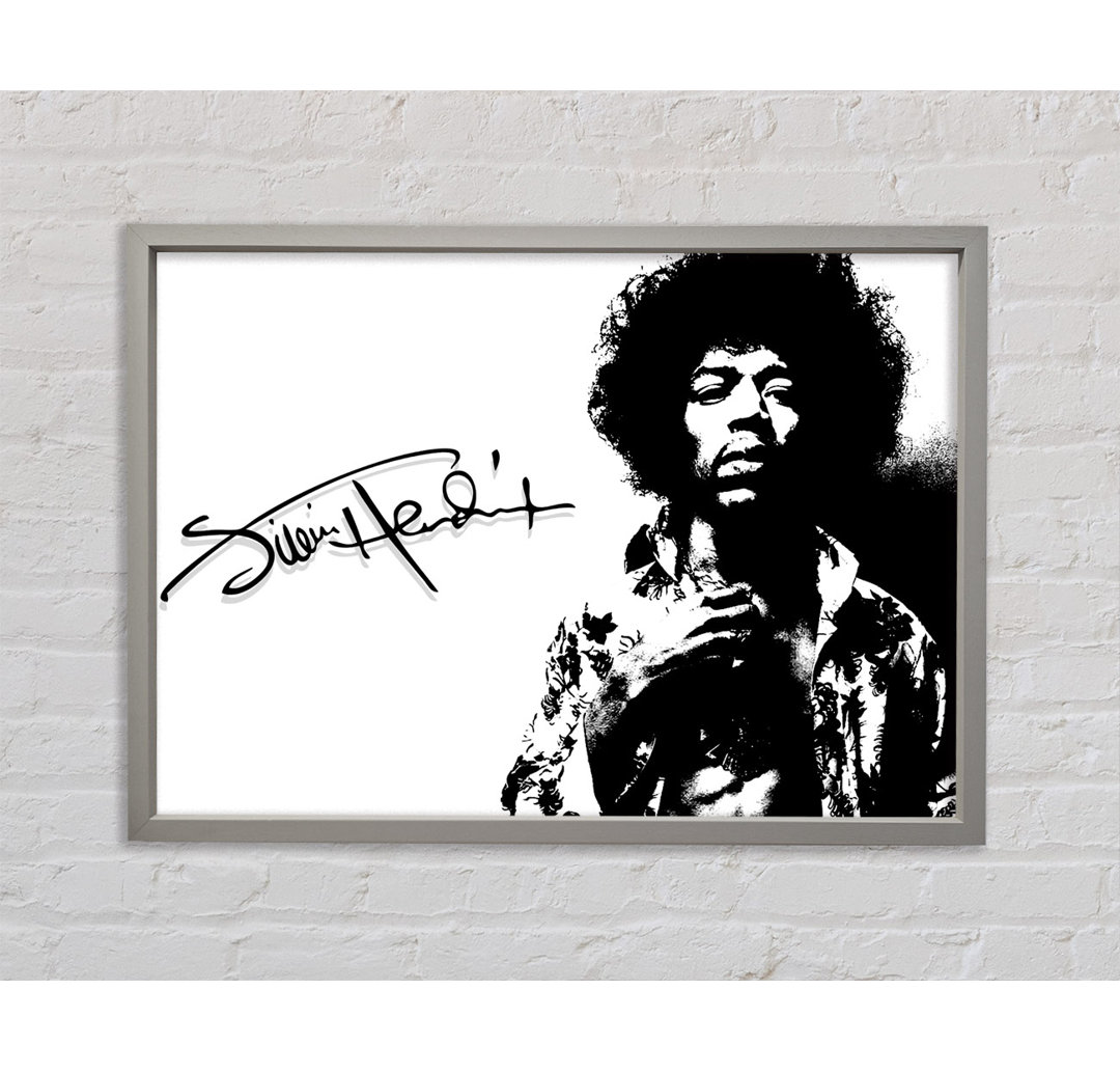 Jimi Hendrix Signature - Einzelner Bilderrahmen Kunstdrucke auf Leinwand