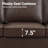 83" W 3 Seater Upholstered Sofa Faux Leather Rolled Arms Couch Mid Century Modern-908981386