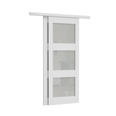 80" Height  Sliding Door Room Divider with Hardware & Handles NEED ASSEMBLY