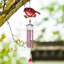 Carillon solaire à colibri avec changement de couleur des lumières solaires à DEL avec carillons cardiaques