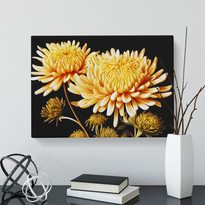 Astonishing Chrysanthemum Flowers - Wrapped Canvas