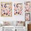 Rose et bleu fond de corail floral - art mural corail-2103120073-2136944901