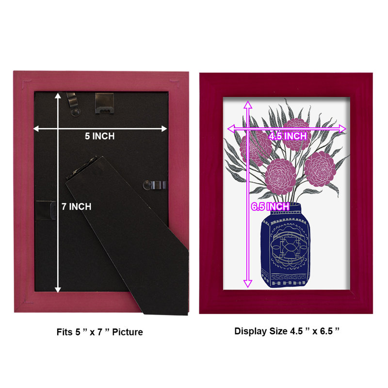 «Fontayne Painted Vase III», reproduction encadrée sur papier, Rouge cerise, H 6 po x l 4 po x P 1 po