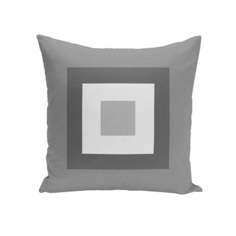 Housse et insert de coussin géométrique carré, H 26 po x l 26 po, Classique / pluie