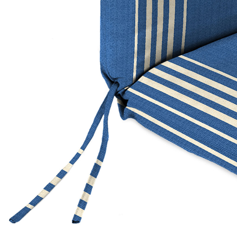 21" x 43" Outdoor Chair Cushion with Ties and Loop, Triton Twilight