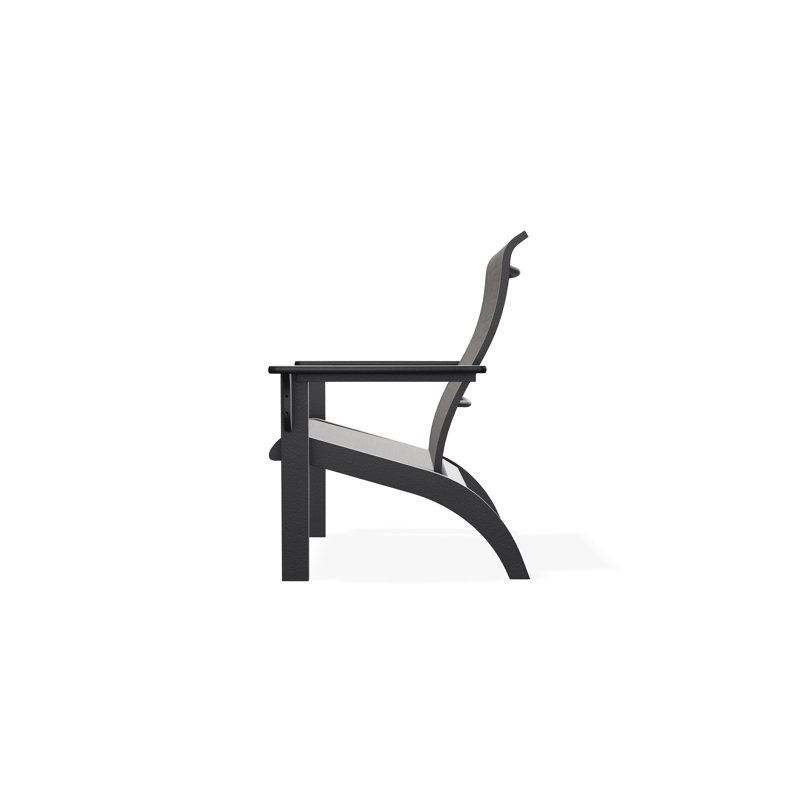 Adirondack MGP Polymer Outdoor Lounge Chair, Black, James