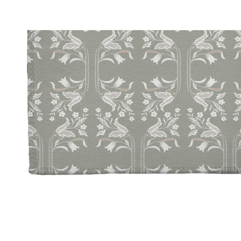 Tapis de cuisine à profil bas Mira, Rectangulaire 3 pi x 5 pi, Sauge
