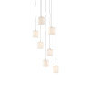 Dove 7 - Light Painted Silver/White Cluster Pendant