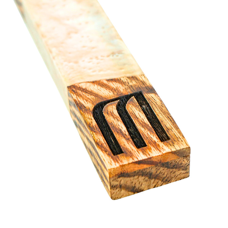 Resin Mezuzah, White/Beige