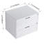 Meuble-lavabo 72 po avec lavabo en résine, portes à fermeture en douceur et 1 armoire latérale, conception à fixation flottante, blanc brillant, contreplaqué (emballage KD) - 24 po x 2 + 24 po