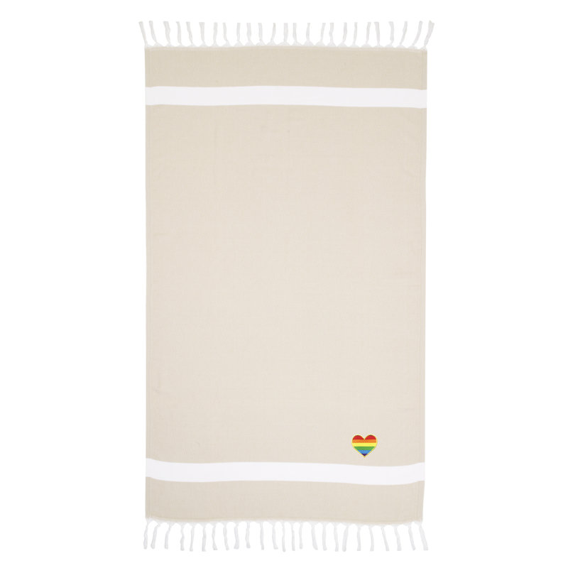 Serviette de plage turque en coton, Beige