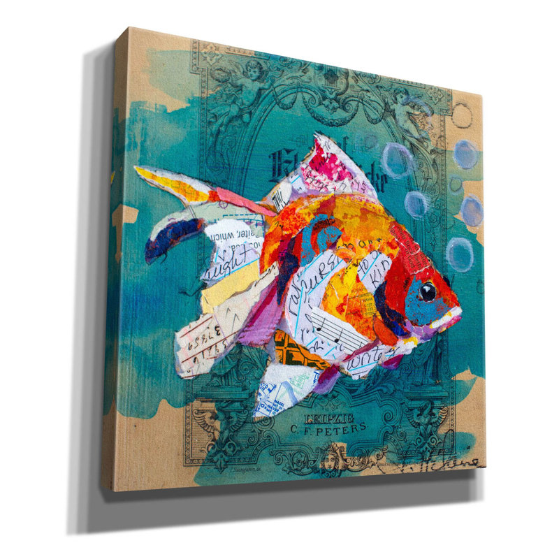 «Hallan Fan Tail Fantasy» sur toile par St. Hilaire Elizabeth, reproduction, H 37 po x l 37 po x P 1,5 po