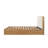 Baxtor King Curved Wood Bed With Boucle Upholstery-685511372-691121190