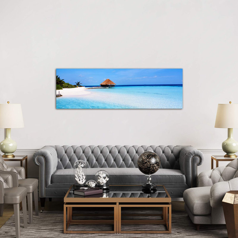 Beach Scene The Maldives - Wrapped Canvas Panoramic Print, 152.4 cm H x 50.8 cm W x 1.91 cm D