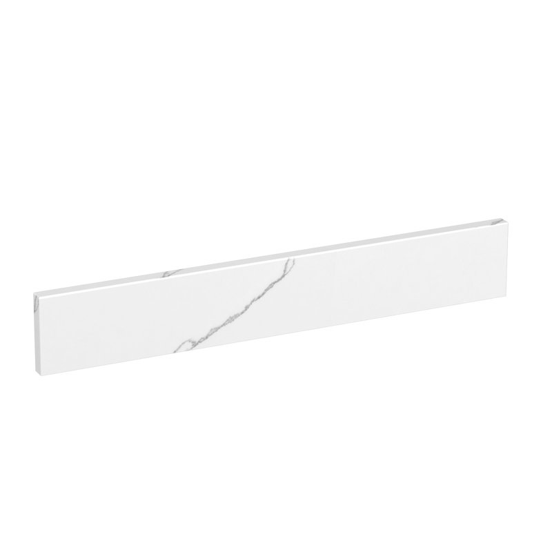 Éclaboussure latérale en pierre de quartz 21,25 po pour comptoir de meuble-lavabo blanc
