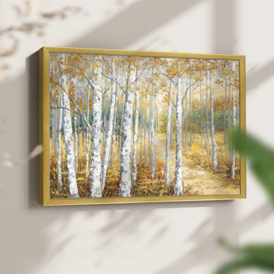 Birch Path II - Reproduction encadrée - Restickable