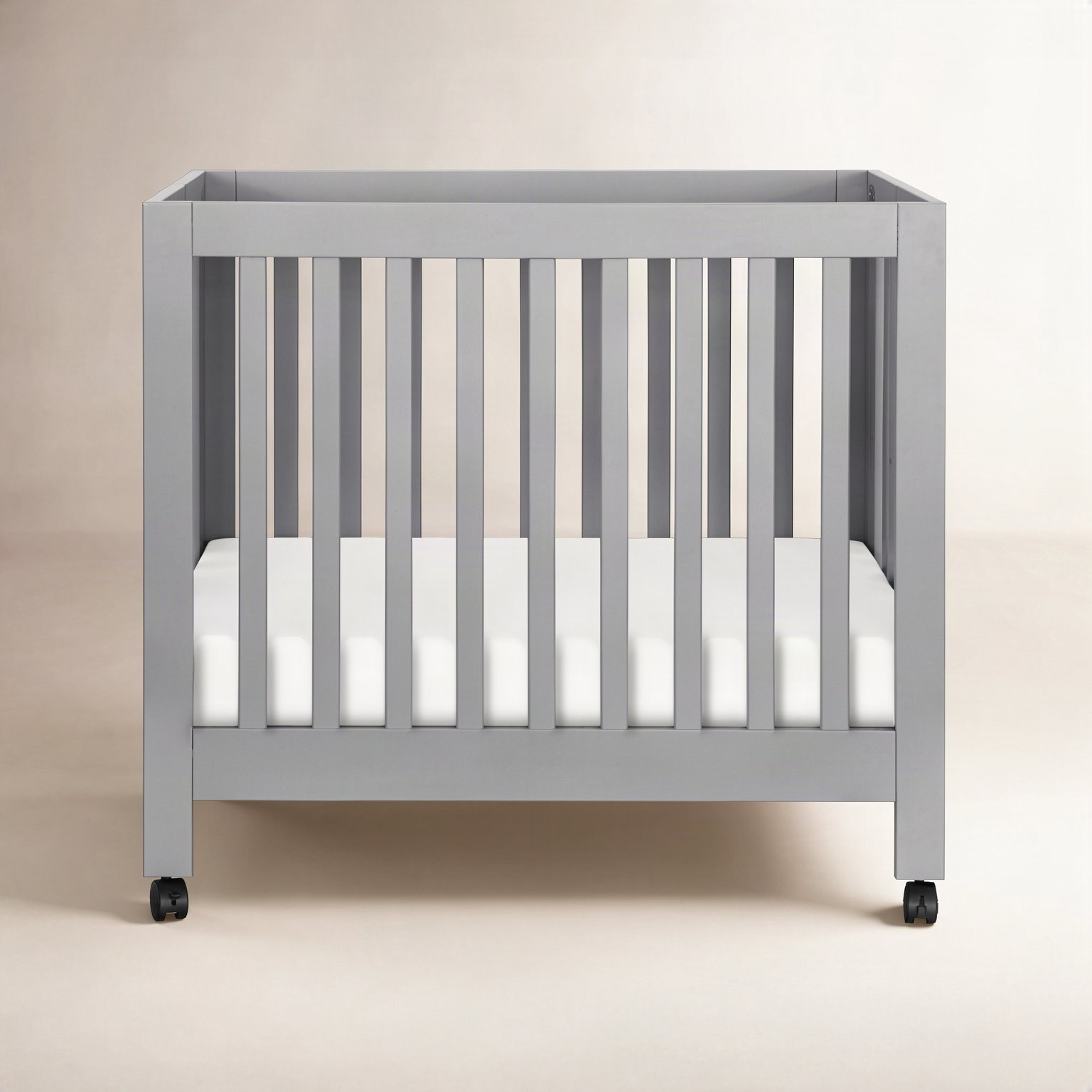 Origami Pine Foldable Portable Crib, Gray