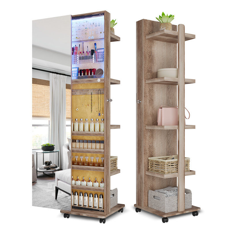 Armoire pour bijoux à DEL Kametria, Brun