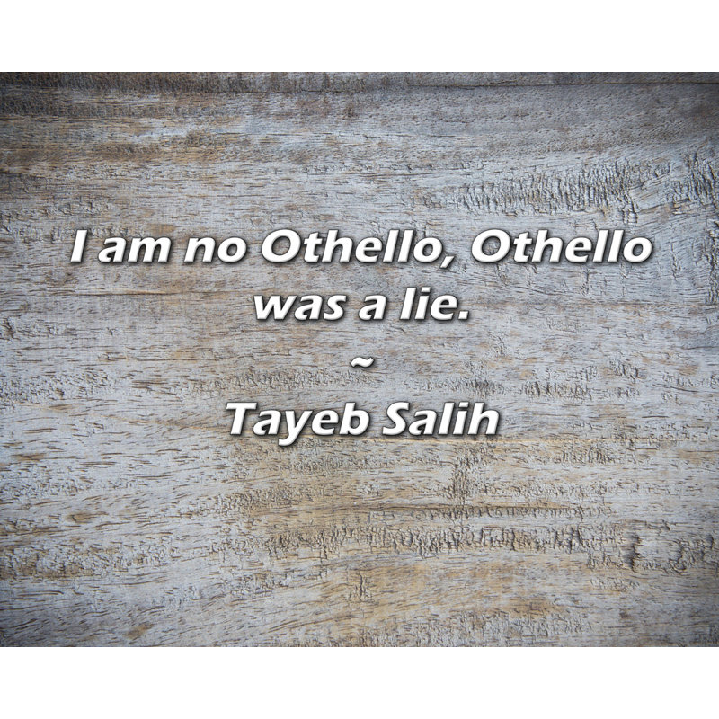 Tayeb Salih Quote: I am no Othello, Othello was a lie., 20" H x 24" W