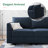 Tremee U Shaped Modular Velvet Sectional Couch-87326775