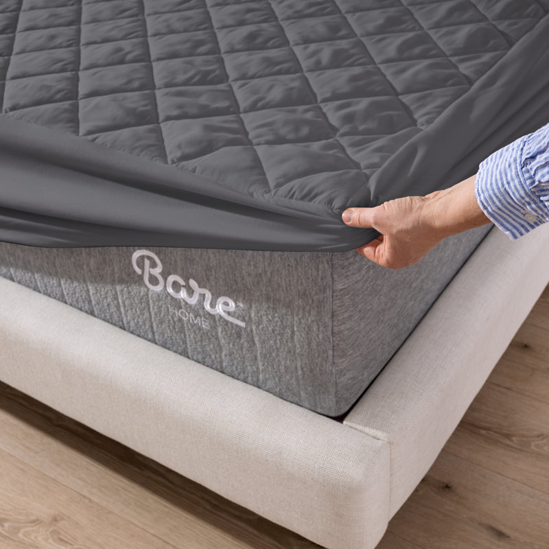 Quilted Mattress Pad, Twin XL, Gray
