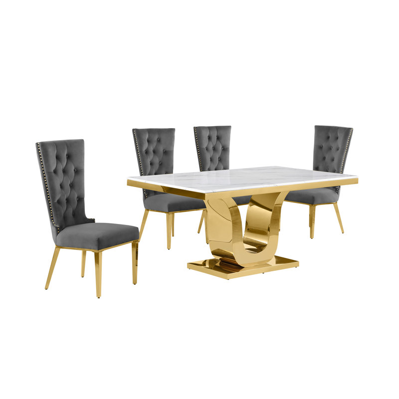 7 pièces Ensemble repas, Ensemble repas 5 pièces, Gris