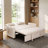 Oxford 60.24-inch sofa bed 3-in-1 convertible sofa bed, cushion sofa with pull-out bed, 2-seater sofa with pockets, adjustable backrest and pillow living room apartment (button tufting)-775683540-775683539