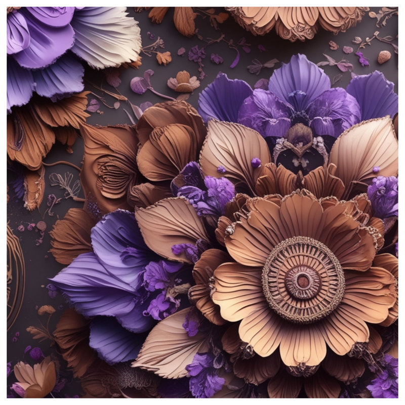 Couvertures complexes à motif floral, 50in W x 60in H