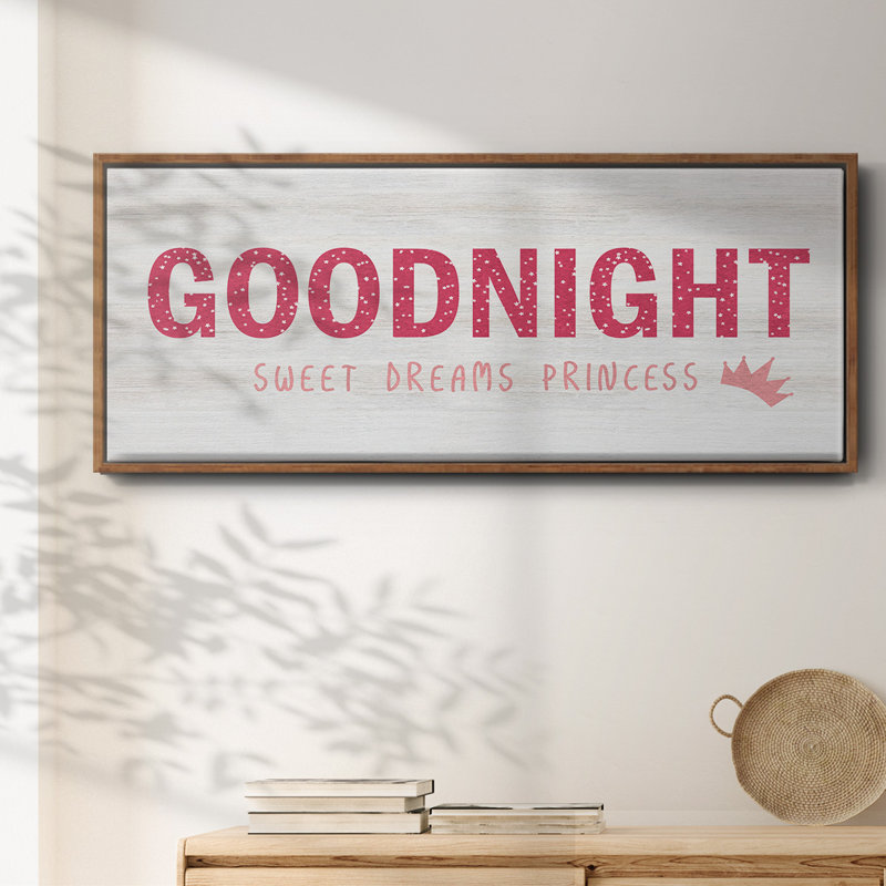 Princess Goodnight - toile encadrée, H 12 po x l 30 po