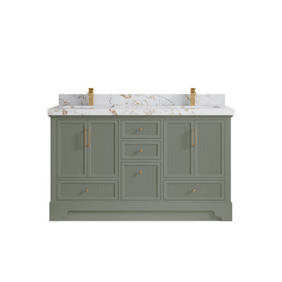 Alys 60" Double Bathroom Vanity with Top (Knobs Option)