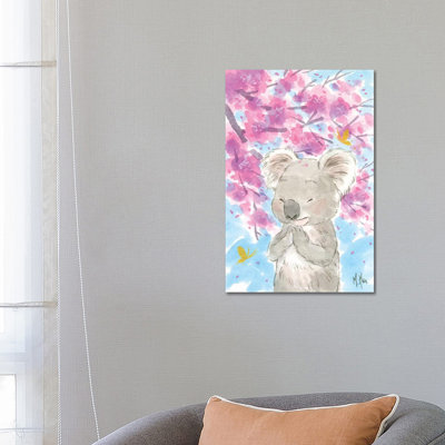 Cherry Blossom Koala by Martin Hsu - Painting on Canvas