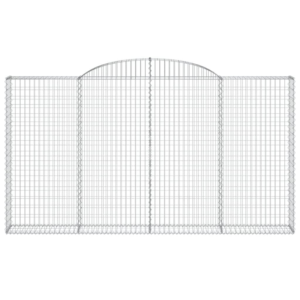 Arched Gabion Baskets 4 Pcs Galvanised Iron