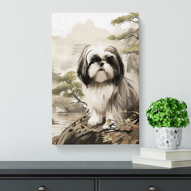 Shih Tzu No.2 - No Frame Print, 50cm H x 35cm W x 3cm D
