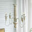Lustre en bois à quatre lumières