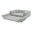 Canapé tissé à compression en chenille rayée, canapé compact à rangée droite avec éponge haute densité, canapé économiseur d'espace requis sans assemblage pour salon, appartement, bureau (blanc et sauge)-829285007