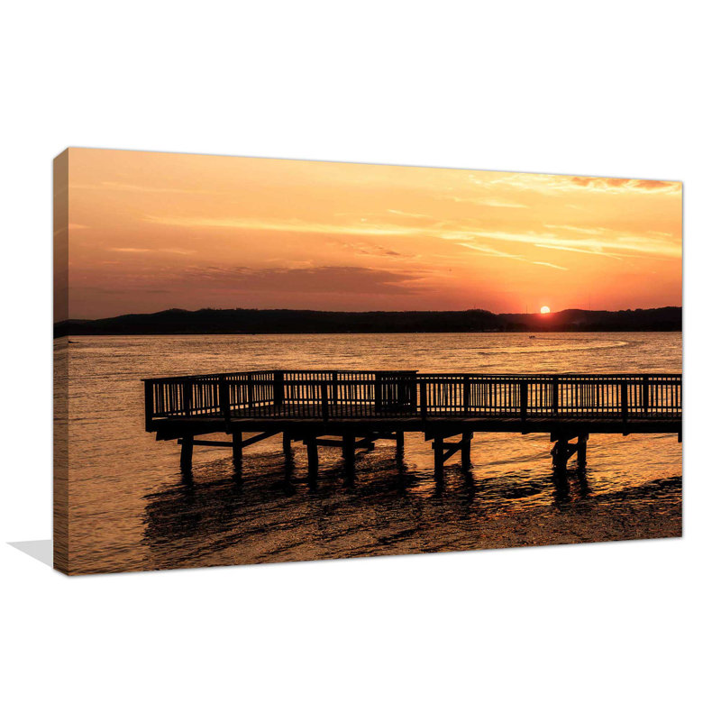 «Sunrise in Fall III», reproduction de photo, H 18 po x l 30 po x P 1 po, Toile tendue