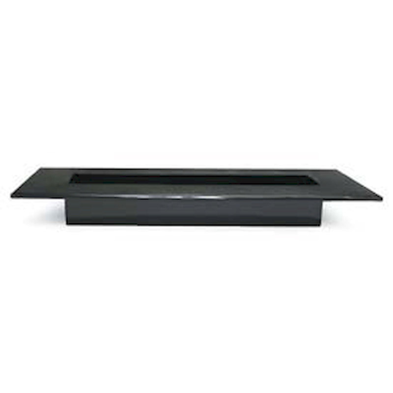 Pot de fleurs en métal Monico, H 2 po x l 15,7 po x P 6,7 po, Noir