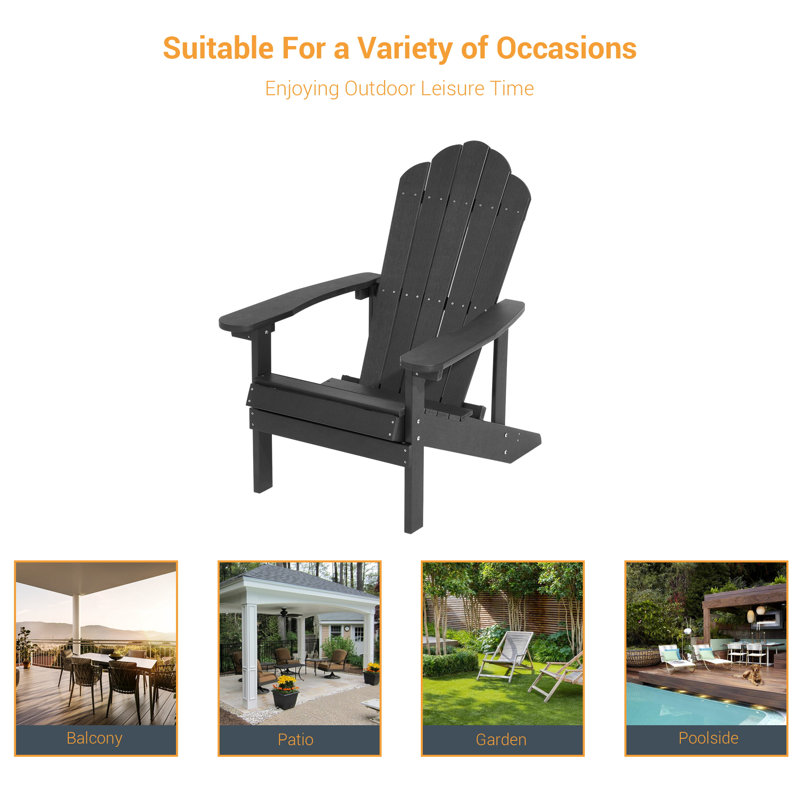 Chaise Adirondack Hatolina, Noir, noir, noir, noir