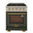 Kucht KFX-X Series 30-in 4 burners 4.2-cu ft Convection Oven Freestanding Natural Gas Range ( Olive green with SS and Gold )-97805564-137137890