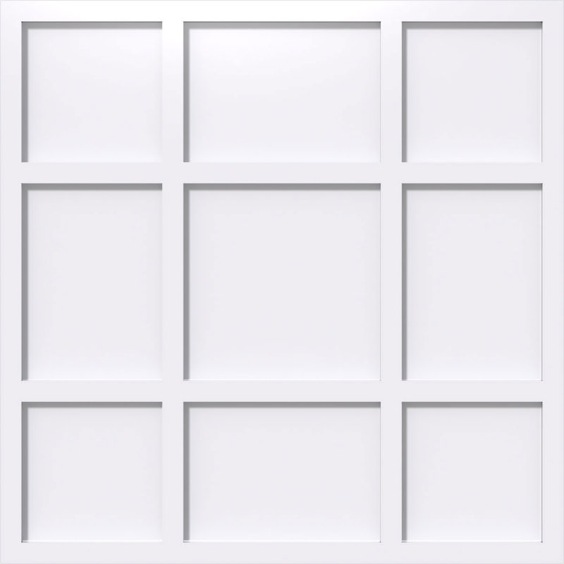 Médaillon de plafond contemporain Rubik, H 16 po x l 16 po x P 1 po