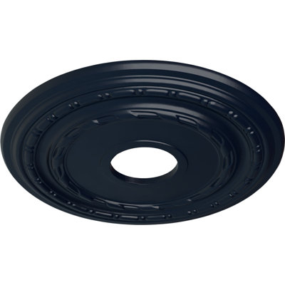 Endurathane Dublin Ceiling Medallion, 15 3/8"OD x 3 5/8"ID x 1"P (Fits Canopies up to 8 1/4"), Hand-Painted Midnight Dream Finish
