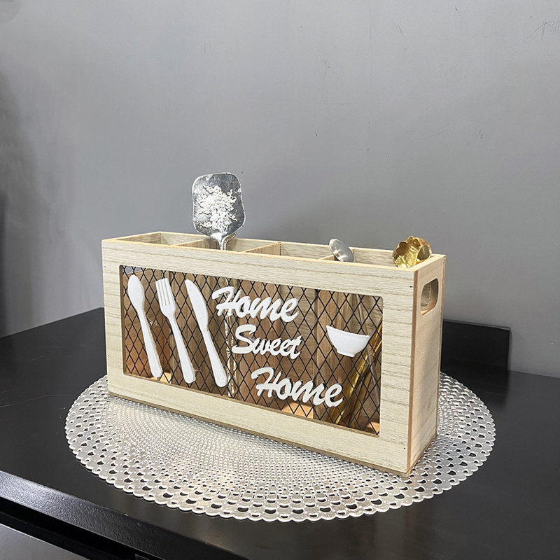 Porte-ustensiles de cuisine en bois