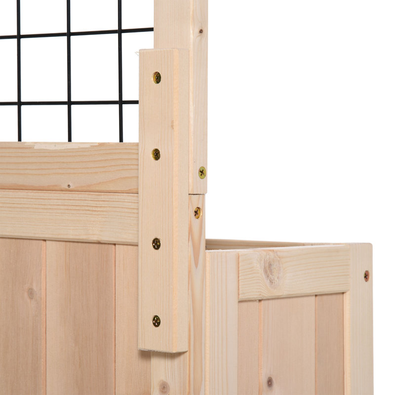 Outsunny 3-Tiers Raised Garden Bed with Trellis