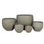 Pots de fleurs sphériques rustiques, grands pots légers en fibre de verre, lot de 5 - Intérieur/Extérieur-107210025-107210030