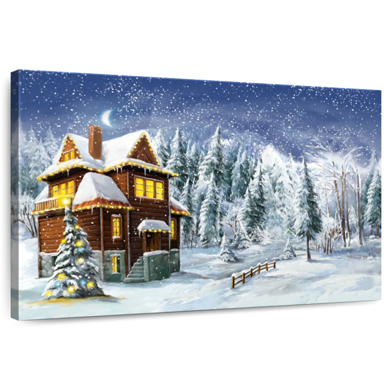 Chalet de Noël, H 32 po x l 48 po