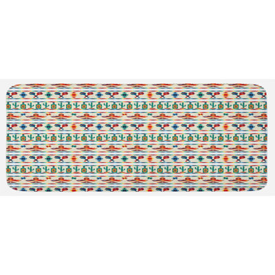 Global Inspired Solid Color Synthetic Kitchen Mat